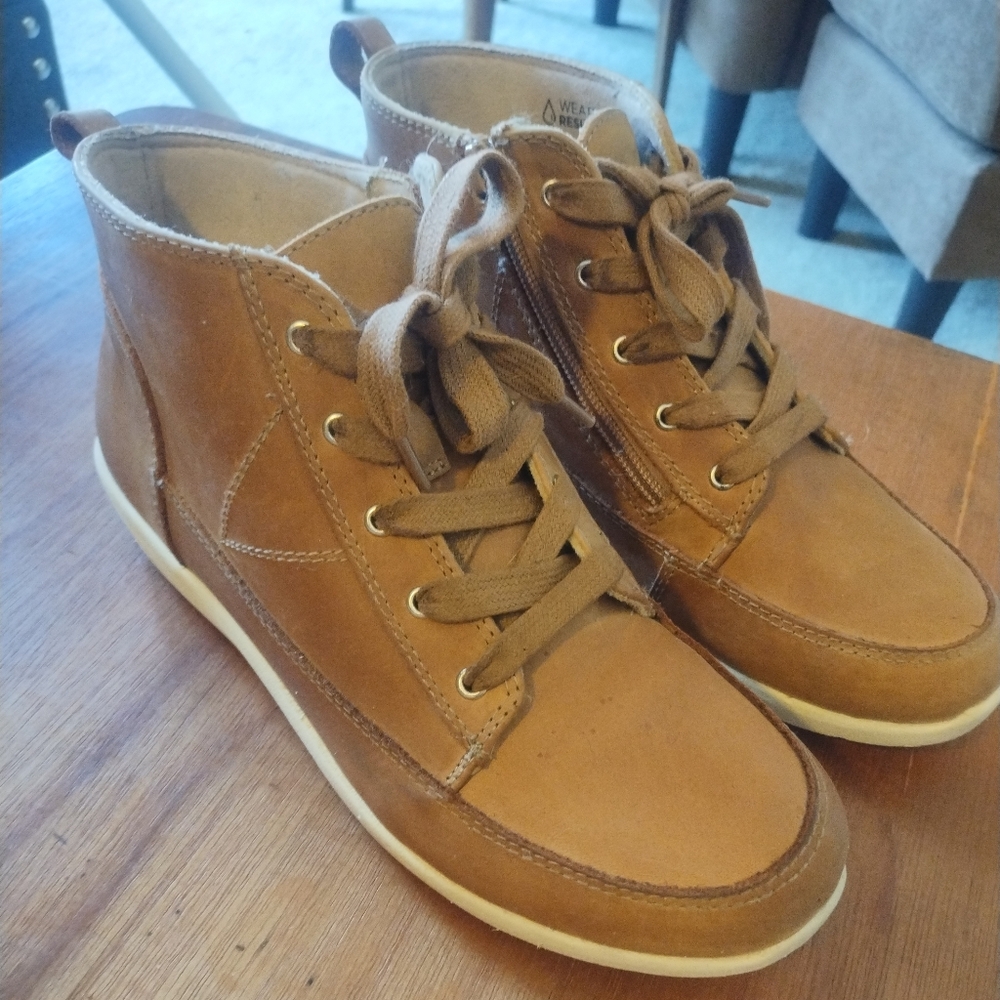 Womens Brown Leather Hiking Shoes